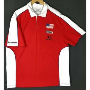 IZOD IndyCar Series Honda Firestone Racing Polo Shirt Red XL #4